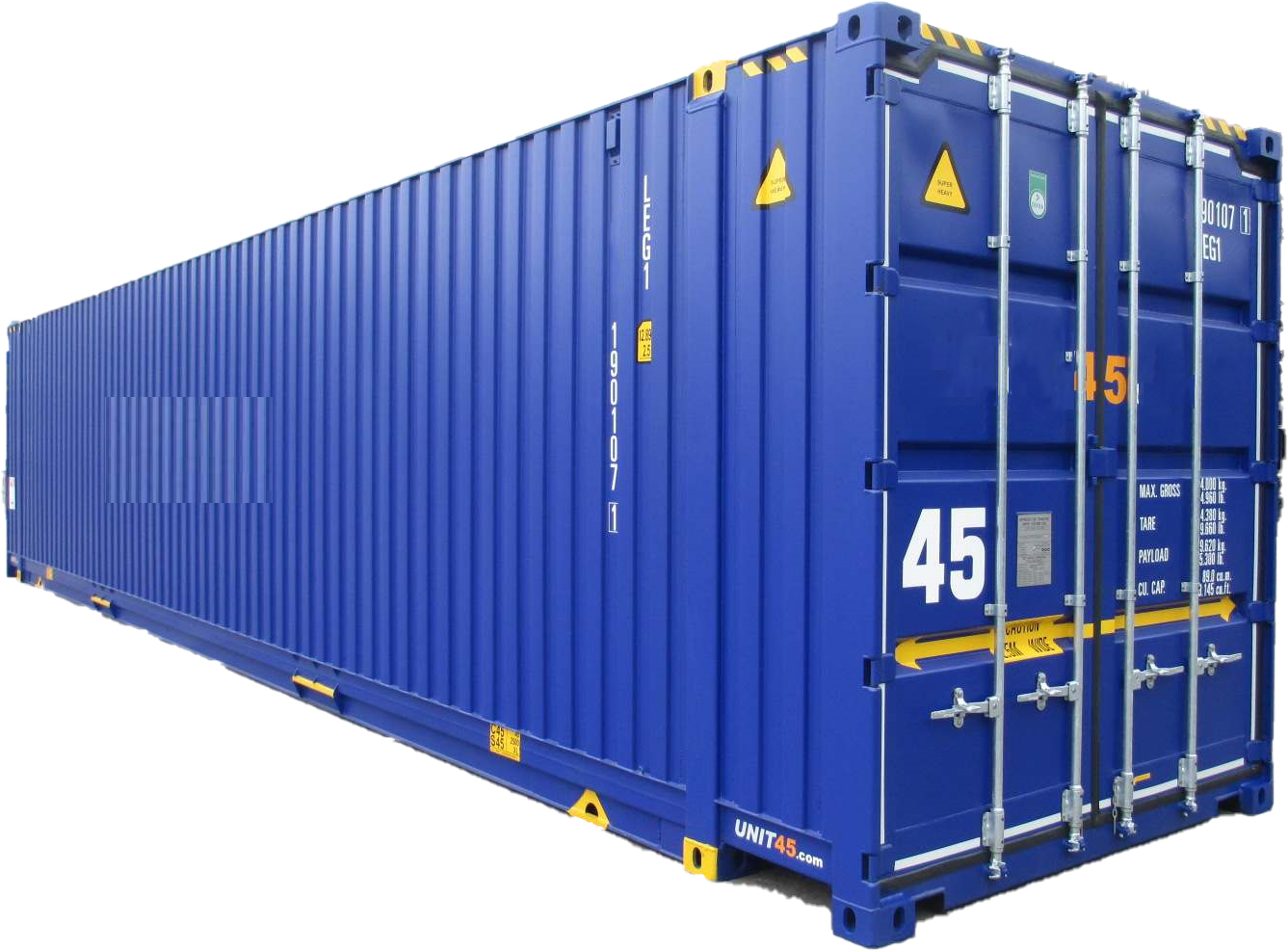 Kích thước container 45 feet, thông số kỹ thuật tiêu chuẩn, báo giá