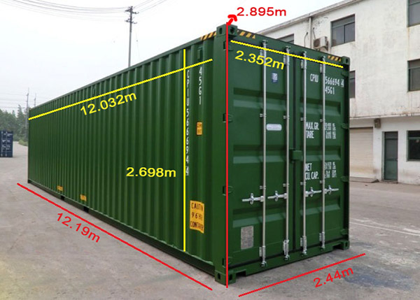 Kích thước cont 40ft khá lớn, giúp doanh nghiệp vận chuyển khối lượng lớn hàng hoá