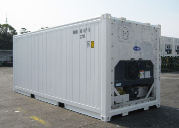 Container lạnh 20 feet dùng để vận chuyển hàng đông lạnh