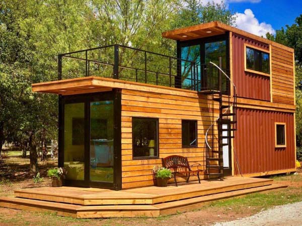 Nhà container có không gian sống được hòa mình với thiên nhiên