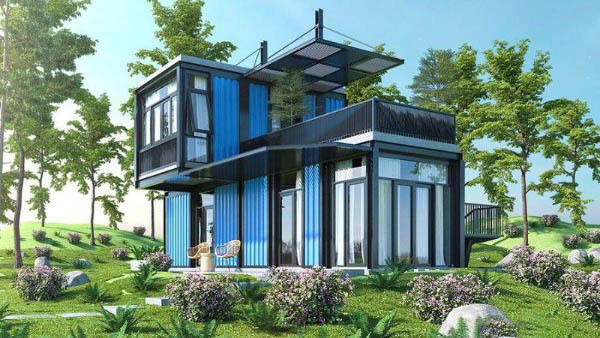 Ngoại thất của mẫu nhà này mang đến cảm giác thoải mái, gần gũi thiên nhiên