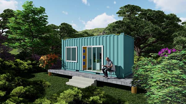 Nhà container 20ft với thiết kế đơn giản nhưng vẫn đảm bảo không gian sống thoải mái