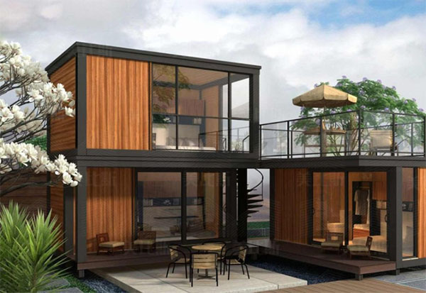 Nhà container không gian mở tạo không gian sống thoải mái, hòa mình với thiên nhiên