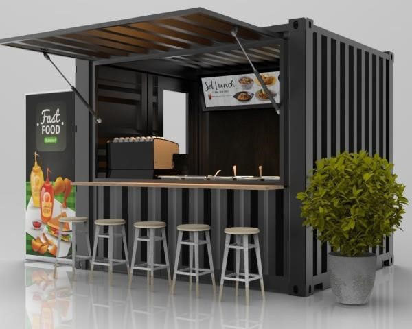 Nhà container được trang trí thành quán cafe mang đến sự mới lạ, ấn tượng