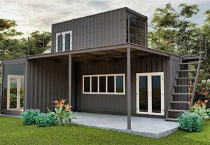 Nhà container 2 tầng, được trang bị đầy đủ tiện nghi cho gia đình