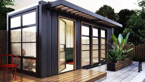 Nhà container với kiến trúc gỗ mang đến sự ấm cúng