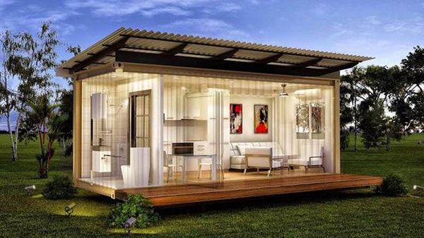 Nhà container 20ft có diện tích nhỏ gọn nhưng được bố trí đầy đủ không gian