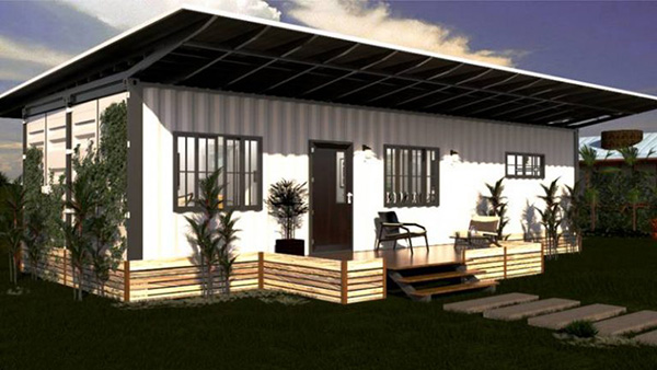 Nhà container 40ft với thiết kế đơn giản nhưng được trang bị đầy đủ tiện nghi