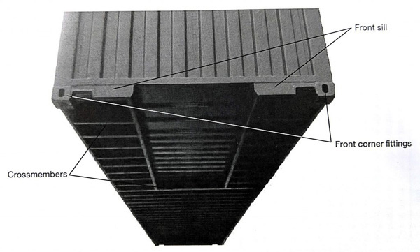 Phần đáy container phải có cấu trúc vững vàng giúp chịu lực chắc chắn