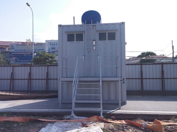 Container nhà vệ sinh 10 feet nhỏ gọn xây 2 buồng