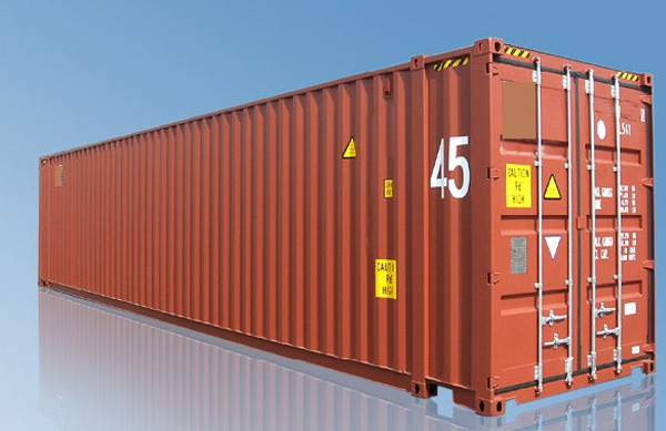 Container 45 feet có thể tích lớn nên ít được sử dụng
