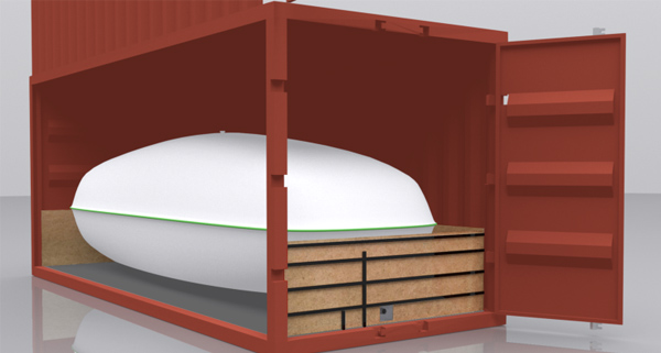 Flexitank là một thiết bị chứa chất lỏng được đặt trong thùng container