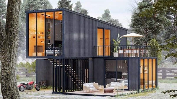 Nhà 2 tầng độc đáo từ 2 container 40HC