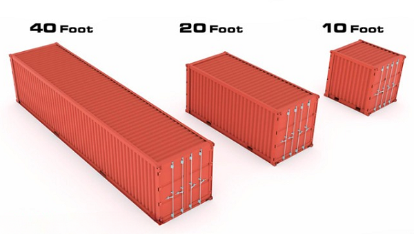 Phân biệt các loại kích thước container 10ft, 20ft, 40ft