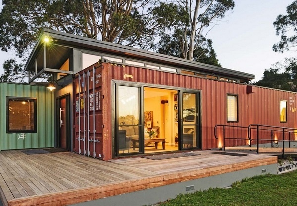 Nhà container cố định với đất