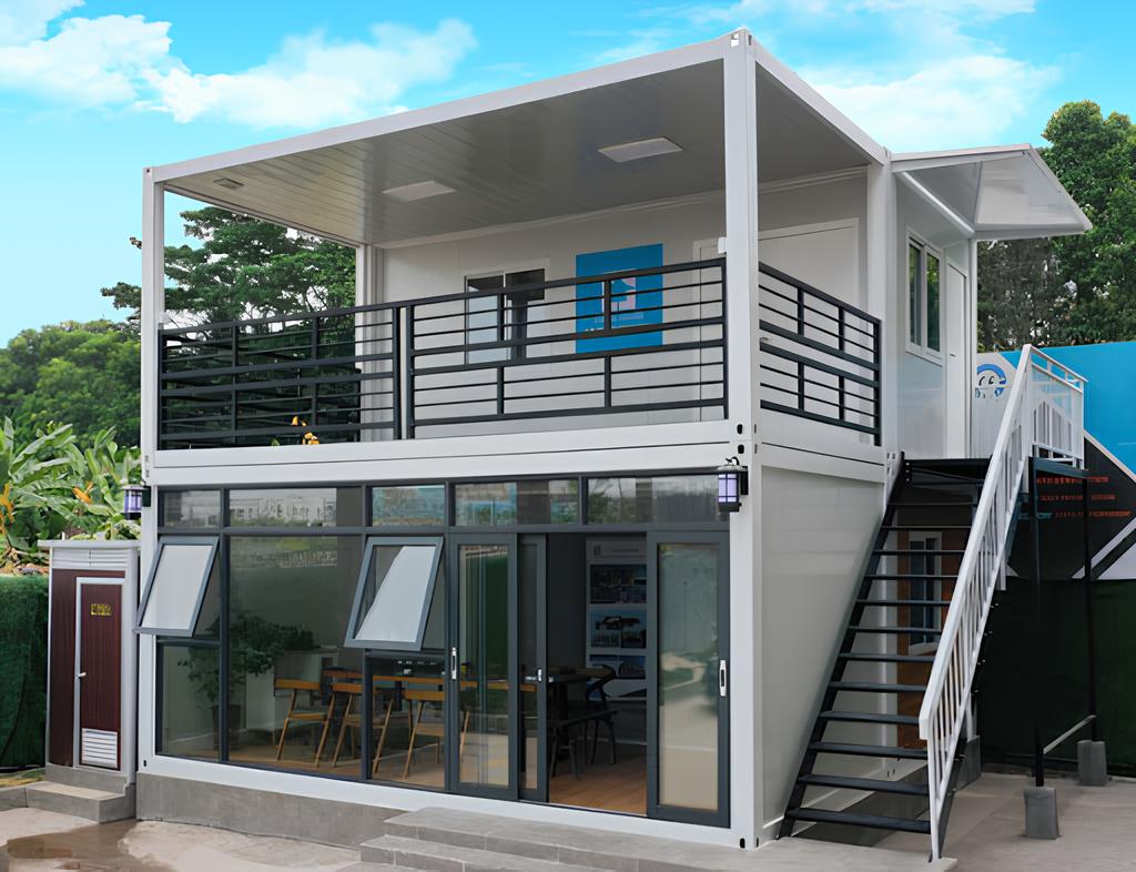 Văn phòng container có nhà vệ sinh bên cạnh