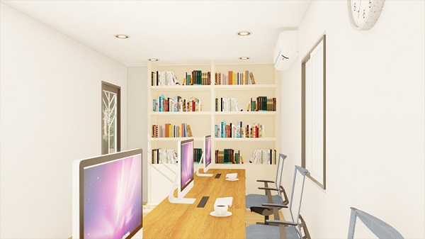 Văn phòng từ container vẫn đáp ứng đầy đủ các yêu cầu cần thiết của văn phòng truyền thống