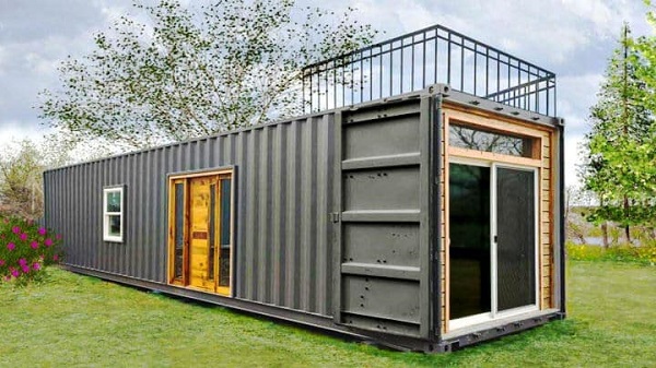 Văn phòng từ cont 40ft có bếp và nhà vệ sinh bên trong