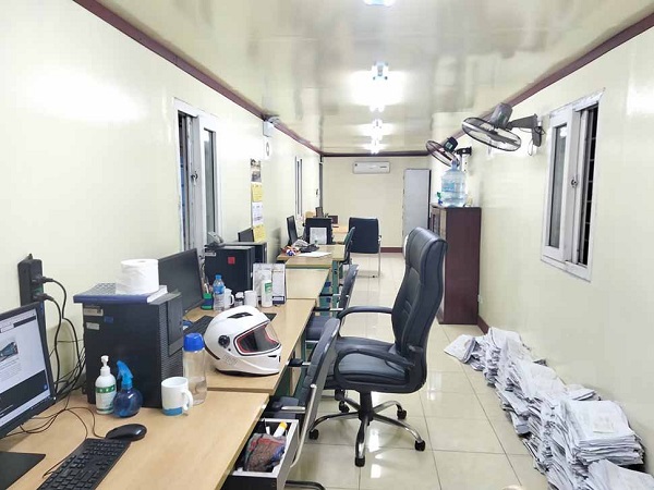 Hình ảnh thực tế văn phòng trong container 40 feet