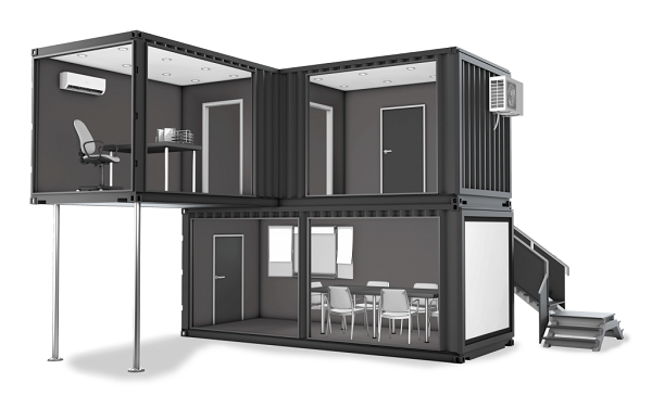 Hình ảnh thiết kế văn phòng từ container đầy đủ công năng